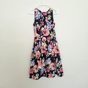 Vince Camuto Floral Pleated Sleeveless Dress Size 2